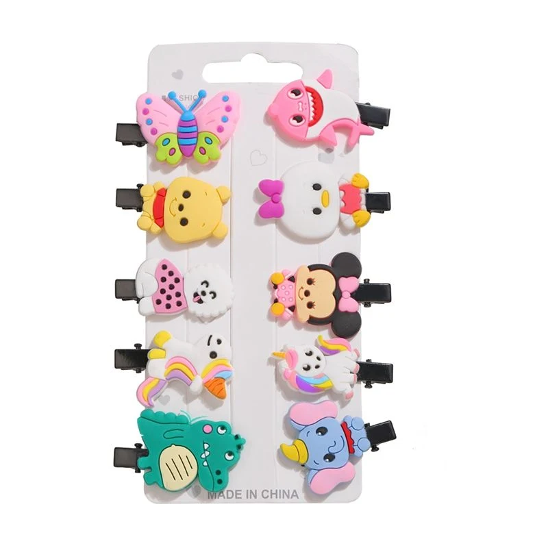 Cute Cartoon Styles Rainbow Colorful Hair Jewelry Accessories Clips Set for Baby Girls