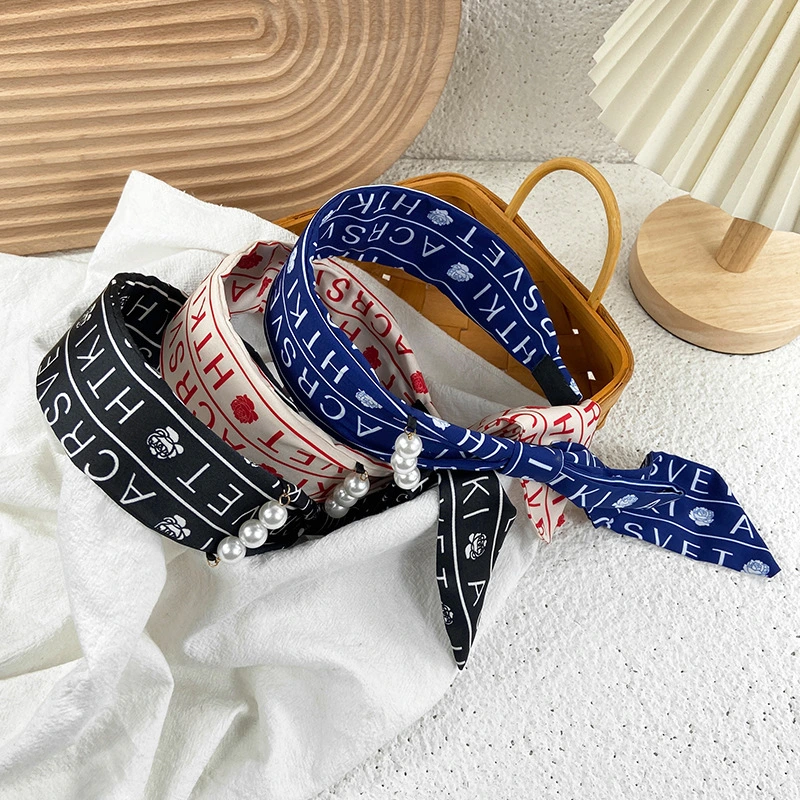 Retro Cloth Art Letter Wide Version Hairband