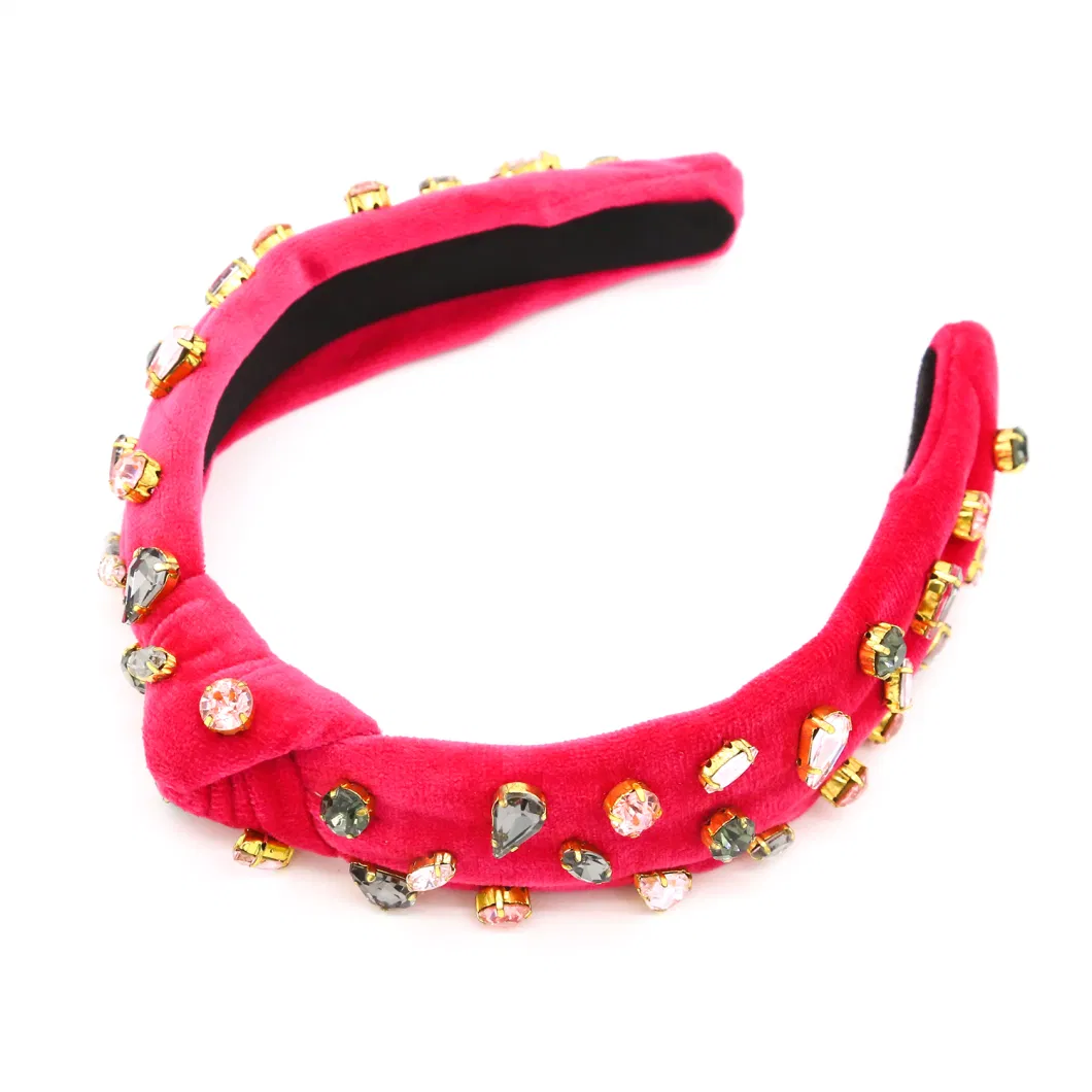 Wholesale Custom Fashion Hair Accessories Hairband Luxury Hair Band Pearl Leather Headband for Women