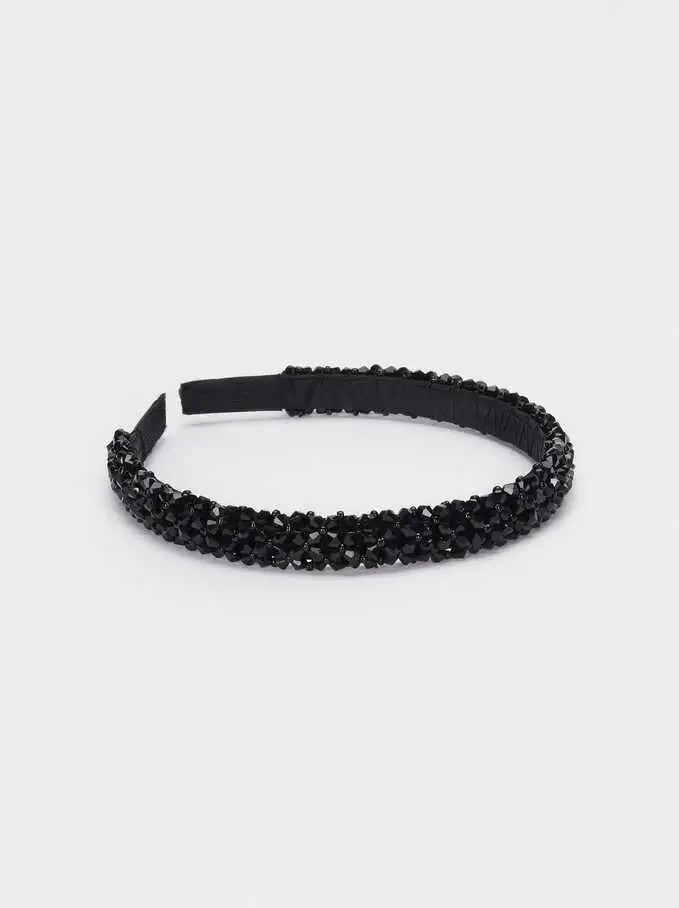 Wide Side of The Sweet Lady Atmospheric Hundred Match Simple Crystal Temperament Hair Band