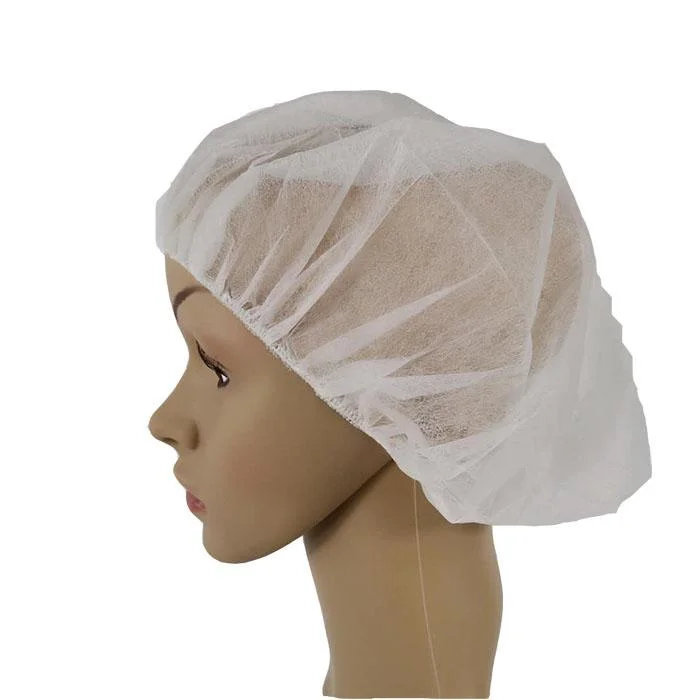 Disposable White Sbp Lightweight Protection Single-Ply Non Woven Nonwoven Medical Polypropylene Nurses Spunbond Surgeon Bouffant Caps for Clinical Training