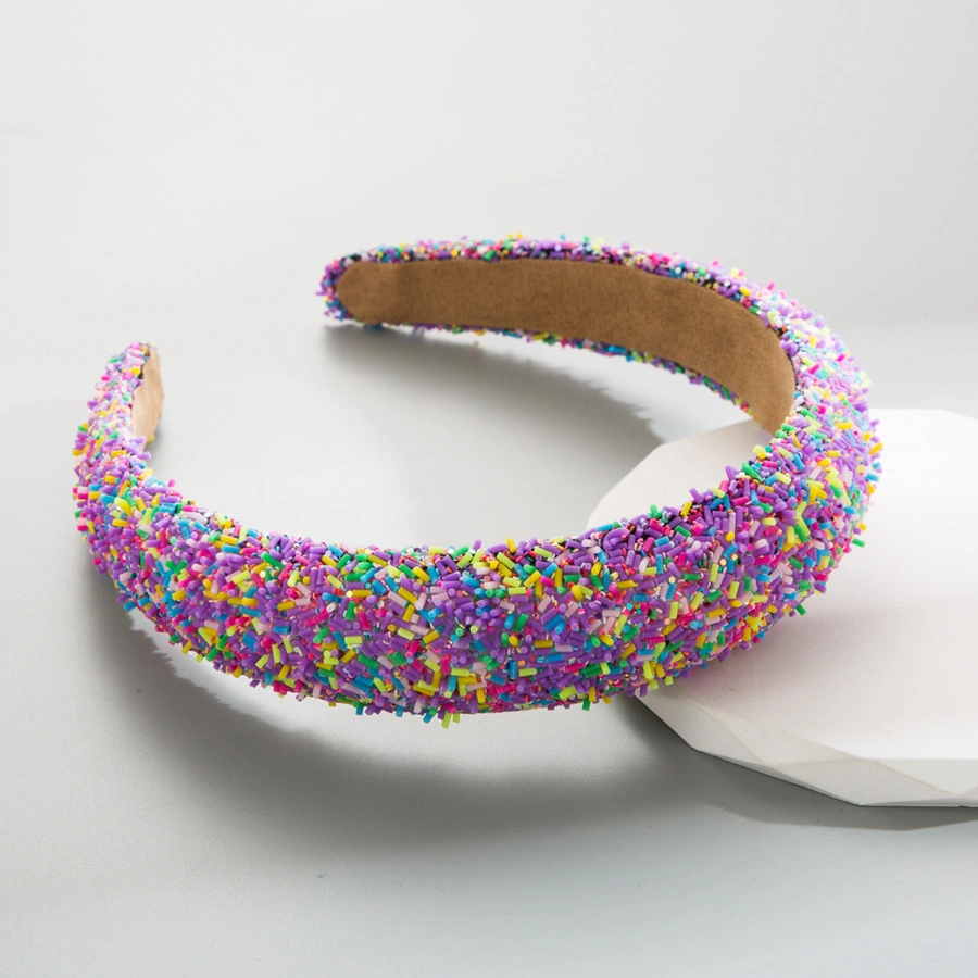 2023 Luxury High Quality Women Wide Headband Rainbow Baroque Headbands