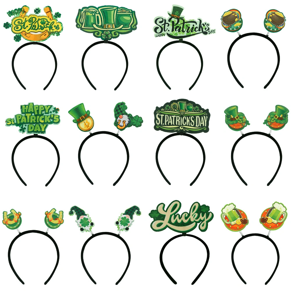 Happy St Patrick&prime;s Day Party Decoration Felt Plastic Headbands