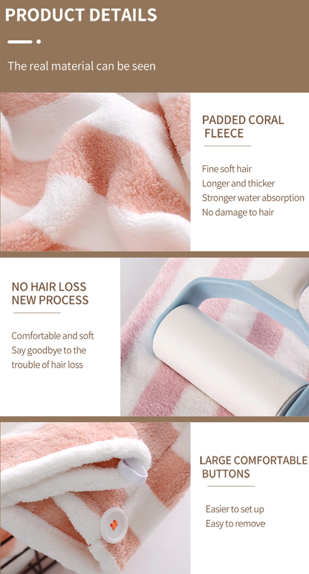 Fashion Super Soft Turban Hair Drying Towel