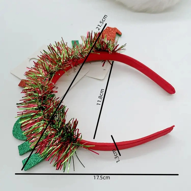 2023 European and American New Hohoho Christmas Hat Plastic Hair Hoop Holiday Party Headband