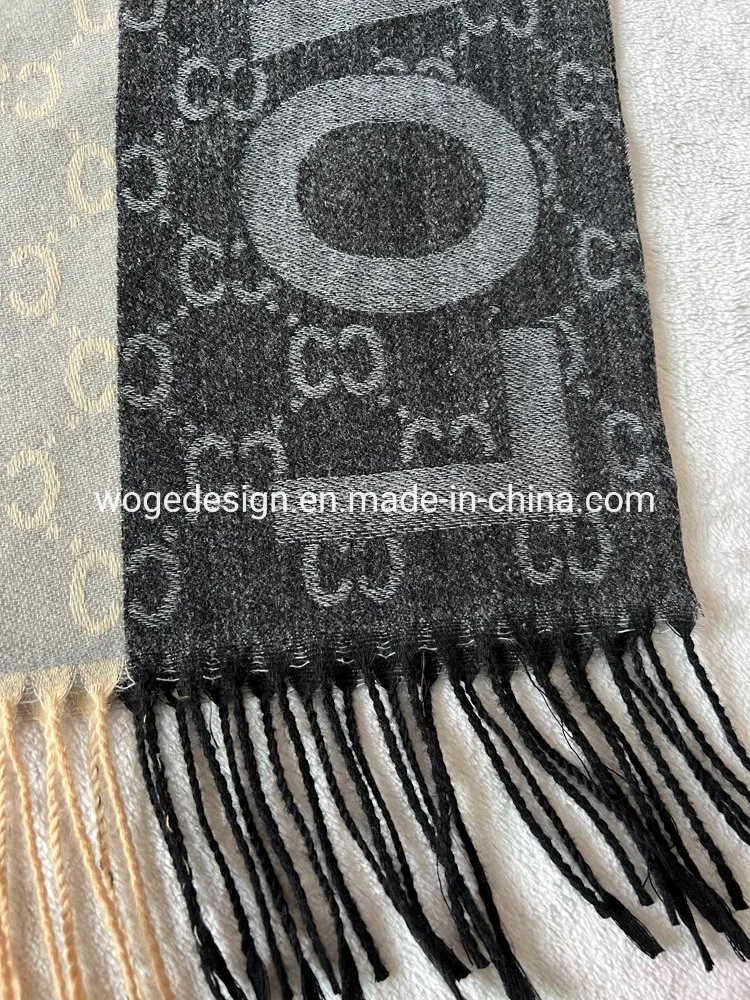 High Quality Yiwu Woge Manufacturer Bulk Sold Rectangular Wool Feeling Soft Love Lady Headscarf