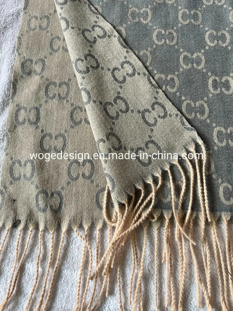 High Quality Yiwu Woge Manufacturer Bulk Sold Rectangular Wool Feeling Soft Love Lady Headscarf