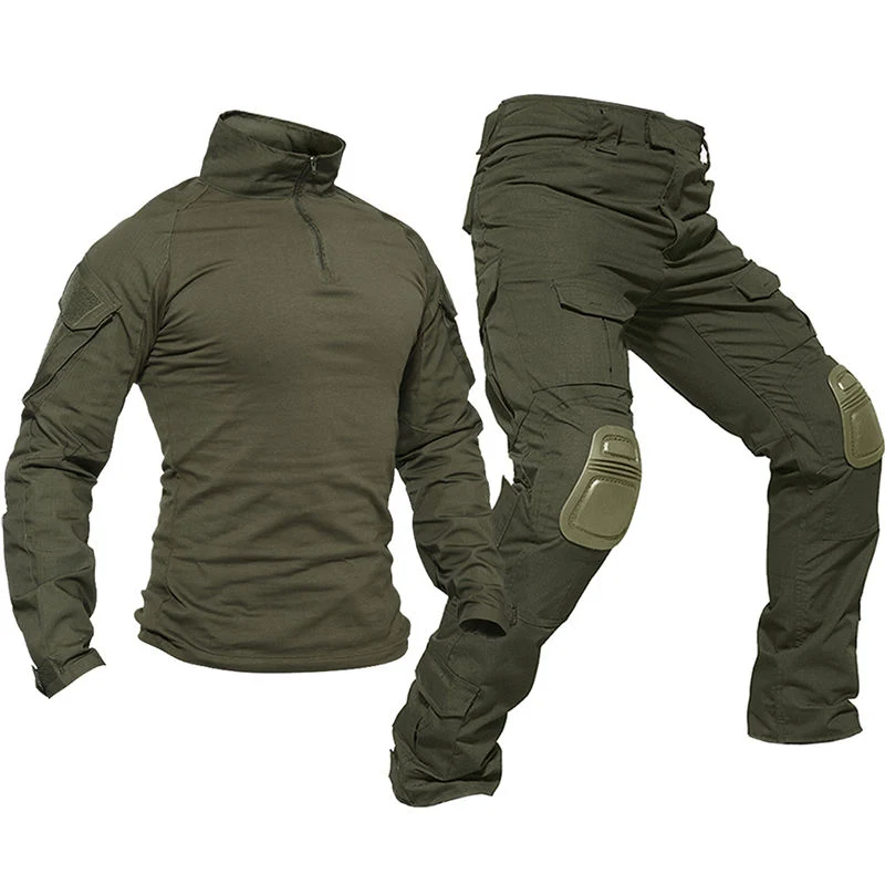 Hunting Pants Suit Tactical Uniform Black Forces Suit Combat Shirt Pants Tactics