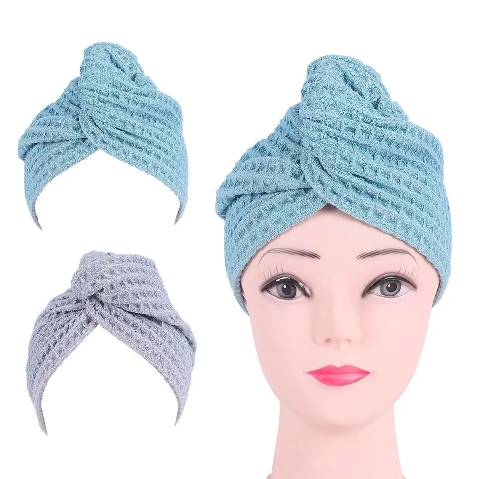 Quick Drying Bath Shower Head Wrap Fit All Hair Type for Shower Long and Short Hair Drying Turban and Towels