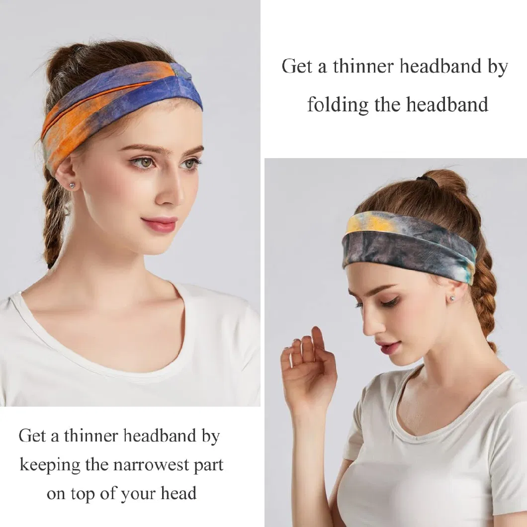 Boho Yoga Workout Fashion Hair Accessories Band 6 Pack Headbands for Women