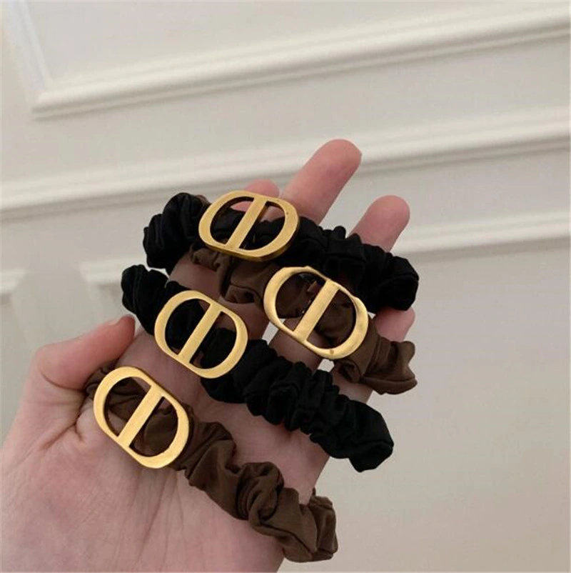 Korean Style Unique Pig Nose Loop Rope Hair Accessories Elastic CD Letter Hair Bands