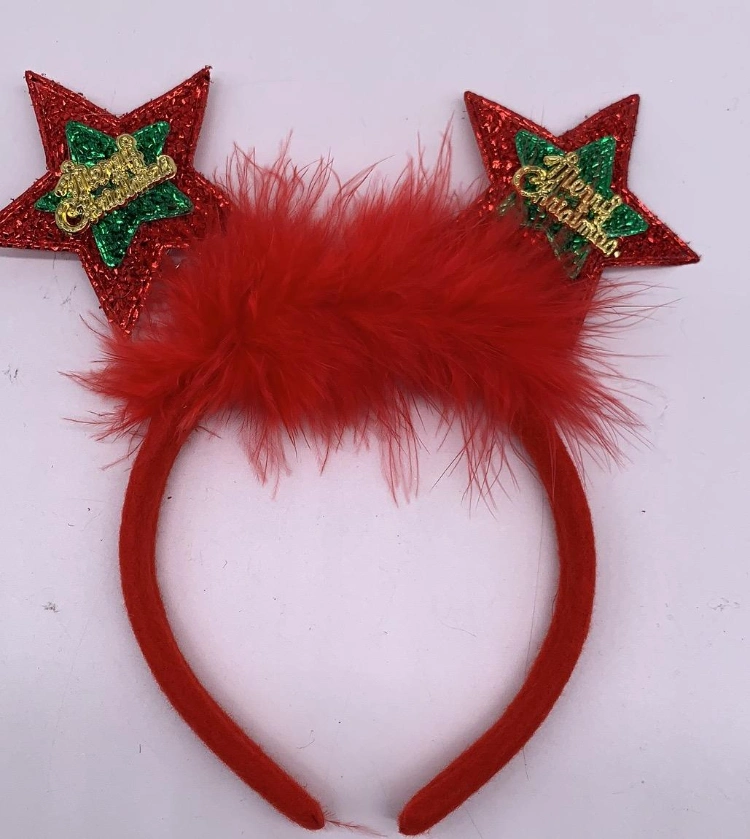 Fashion Christmas LED Head Hoop Antler Hairpin Accessory Small Antlers Headband Headdress Woman Bells Hair Band Ornaments