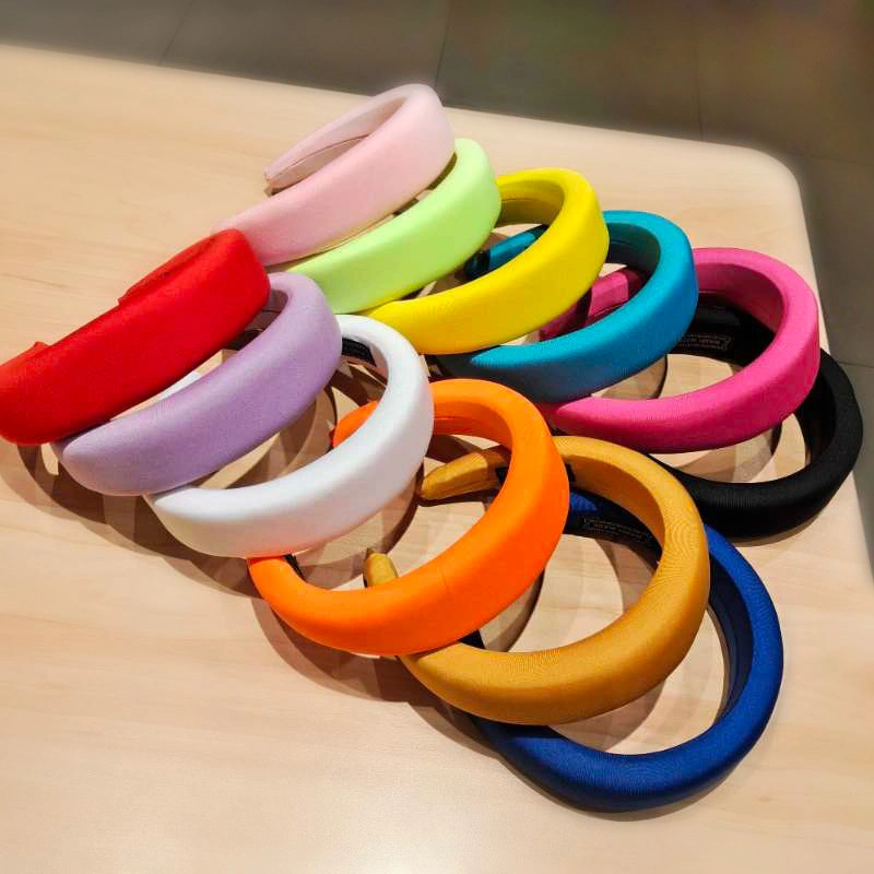 European and American Fashion Style Colorful Sponge Milk Silk Hair Band