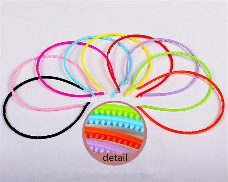 Wholesales Fashion Headbands 0.8cm Wide Plastic Headbands for Women Baby Girl Hair Band