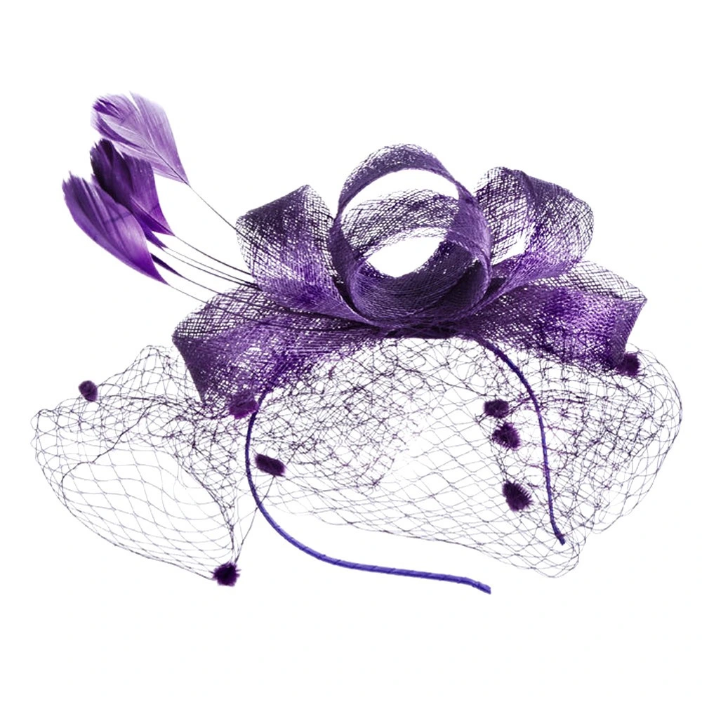 Wholesale Hair Fascinator Women Wedding Mesh Hat Hair Bands