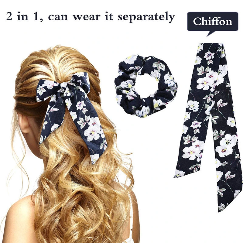 Boho Headbands for Women Scrunchie with Scarf