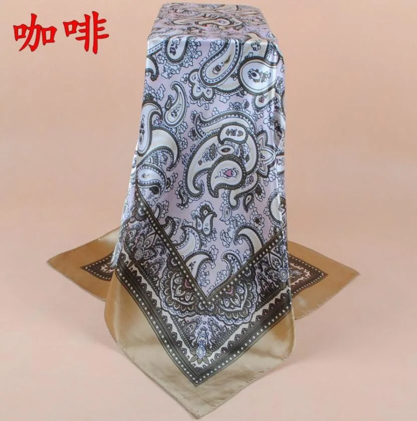 Silk Paisley Bandana Scarf for Women Square Fashion Hair Head Scarf Satin Scarves Silky Neckerchief