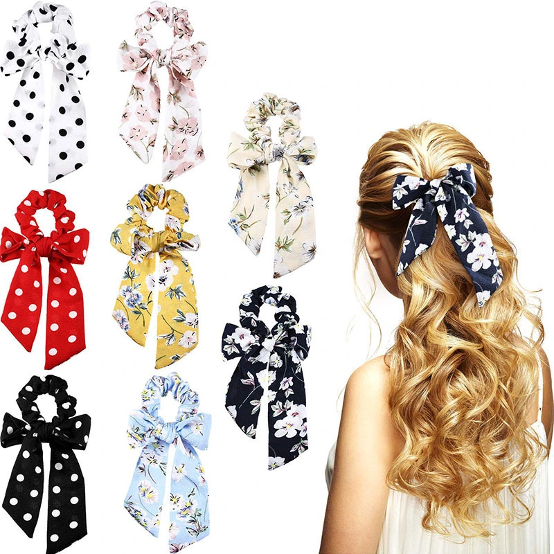 Boho Headbands for Women Scrunchie with Scarf