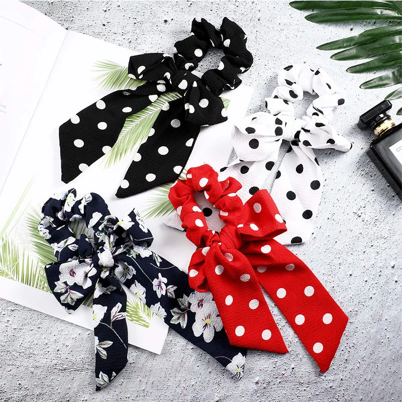 Boho Headbands for Women Scrunchie with Scarf