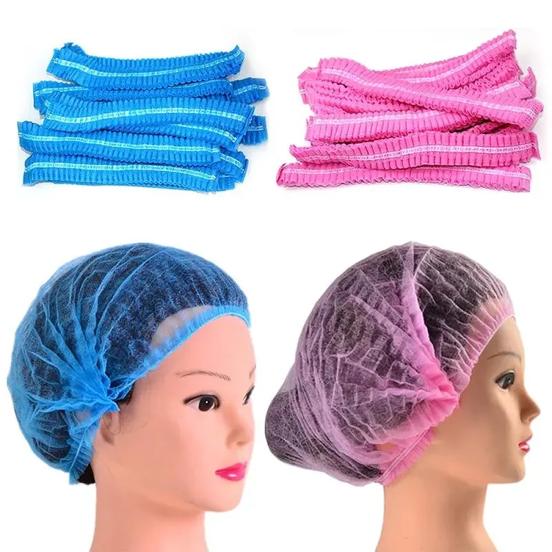 Disposable Workshop Hat Head Cover Dust Net Headband Hairwear Hair Net Cover for Doctors Nurses Cook Food Service