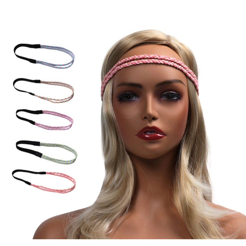 Fashion Braids Elastic Exercise Twist Headband Yoga Perspiration Absorbent Hair Band