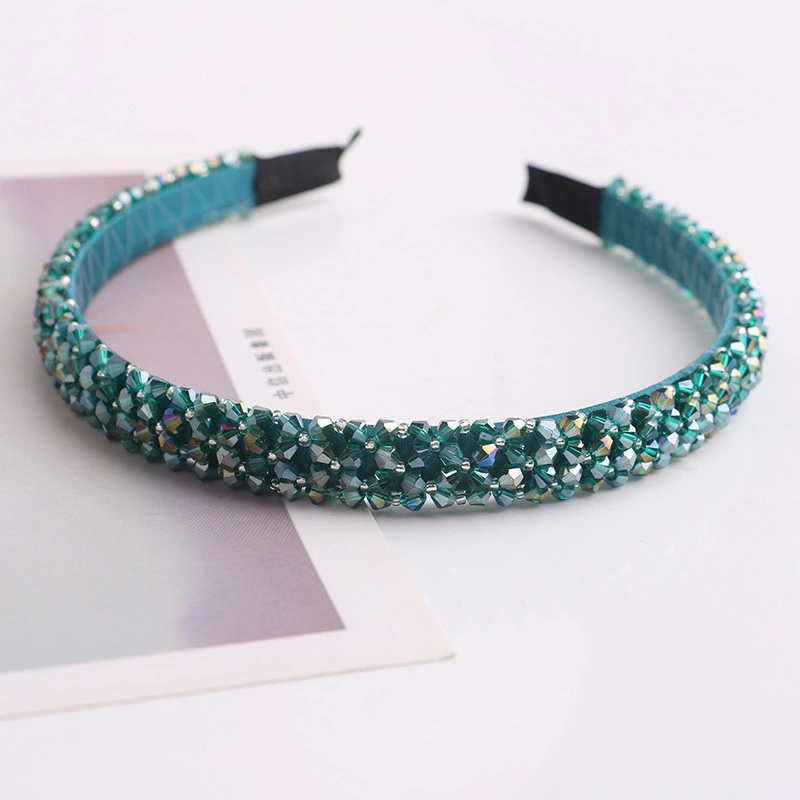 Wide Side of The Sweet Lady Atmospheric Hundred Match Simple Crystal Temperament Hair Band