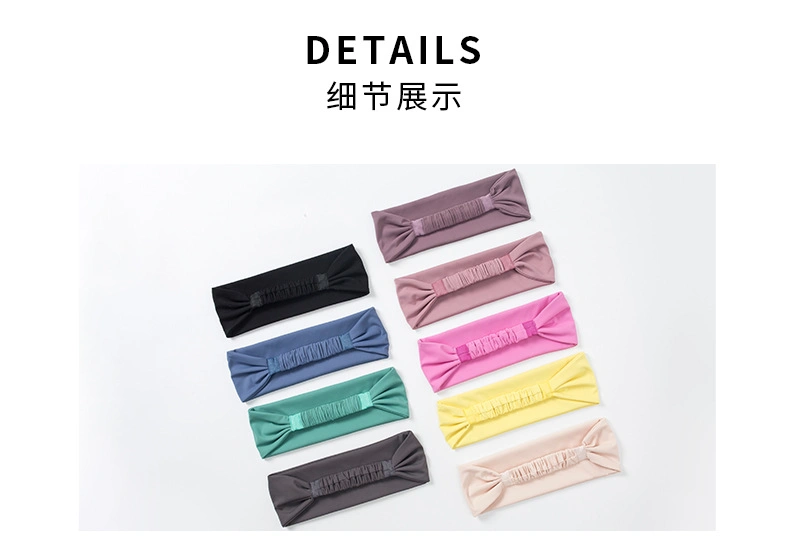 Women&prime;s Antiperspirant Headband Sweat-Absorbent and Sweat-Guided Headscarf Yoga Running, Fitness Wide-Banded Sports Headband