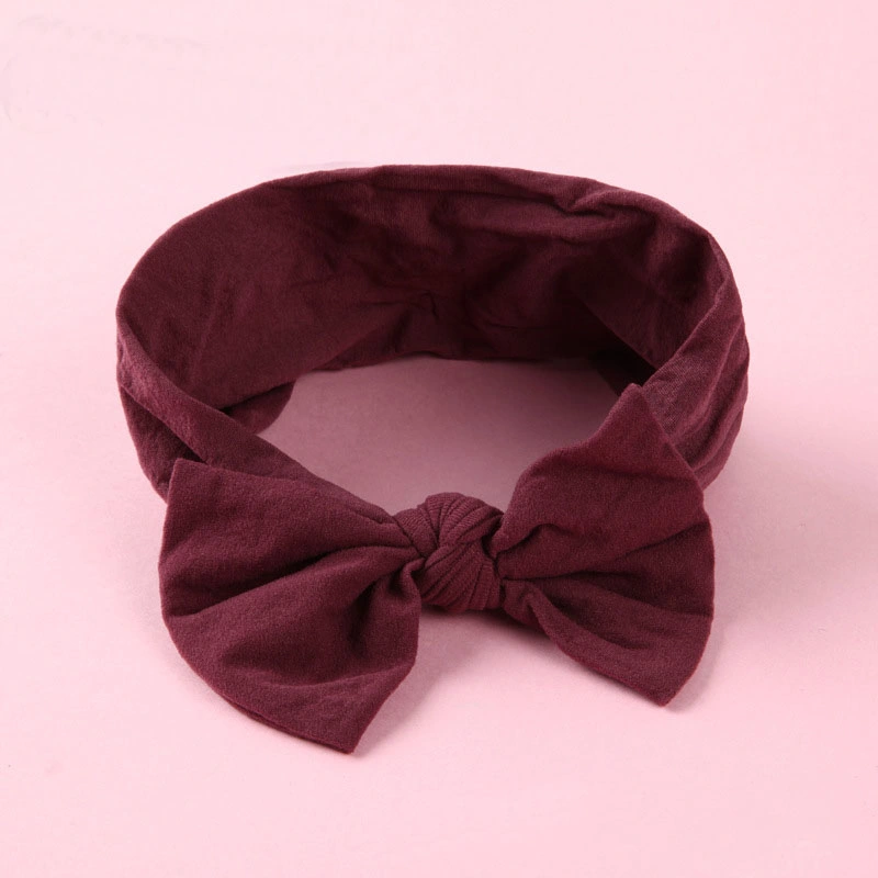 Big Bow Headband for Girls 2019 Solid Large Hair Bows Elastic Turban