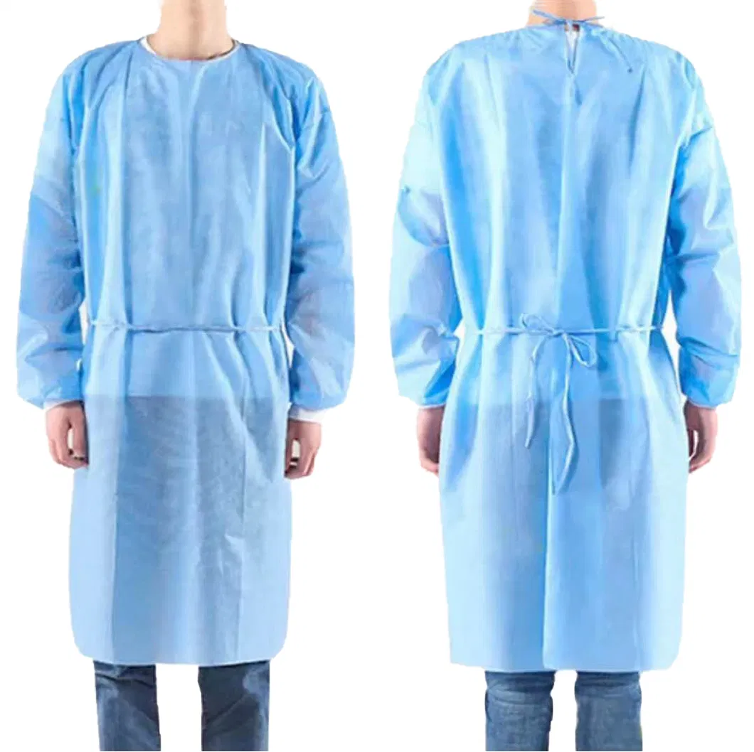 Medical Non Woven Isolation Gowns Disposable Nurse Apron Uniform