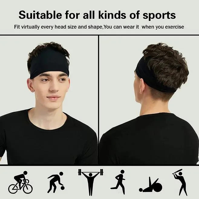 Nylon Outdoor Adjustable Workout Headband Sweatband Headbands for Running Cycling Football Yoga Sports Headbands