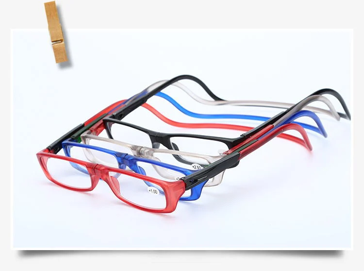 Unisex Magnet Fashion Halter Anti-Folding Hoop Adjustable Strength Magnetic Reading Glasses