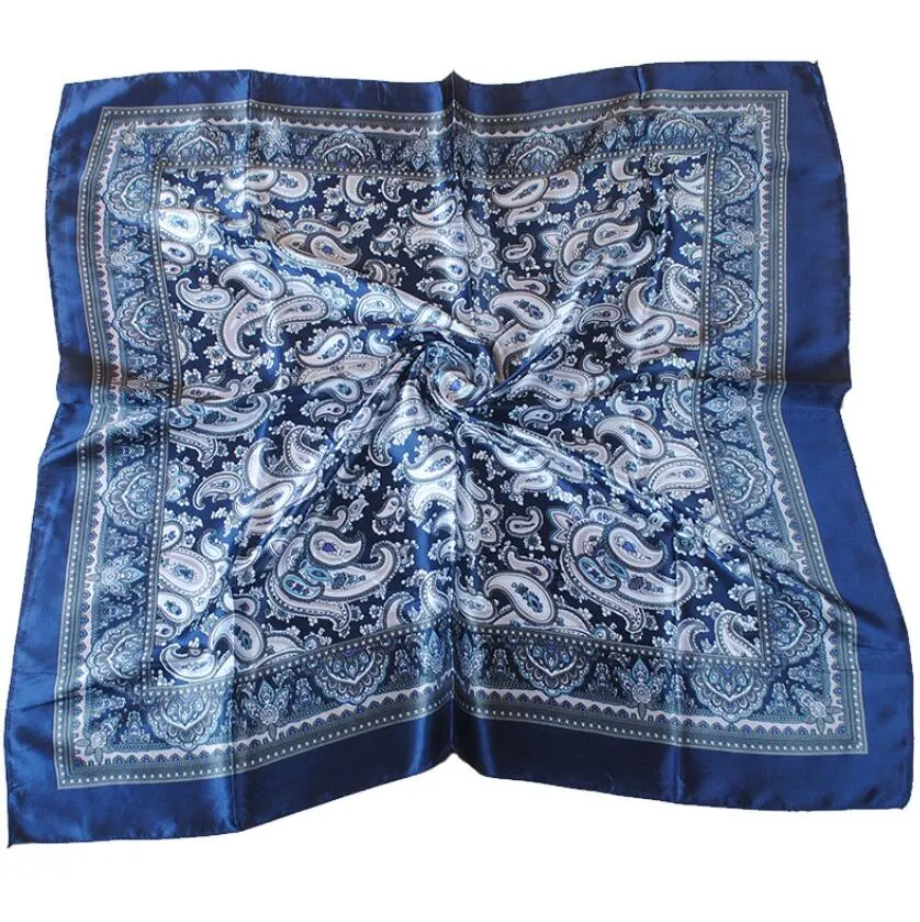 Silk Paisley Bandana Scarf for Women Square Fashion Hair Head Scarf Satin Scarves Silky Neckerchief