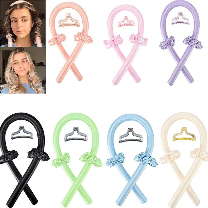 Heatless Curling Hair Band Add Hair Claw Scrunchies for Women Girls