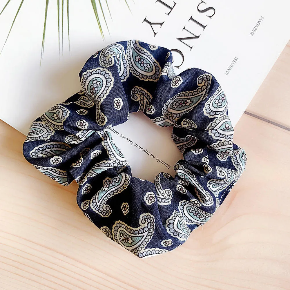 Wholesale Retro Hair Accessories 7 Colors Printing Cloth Elastic Hair Band