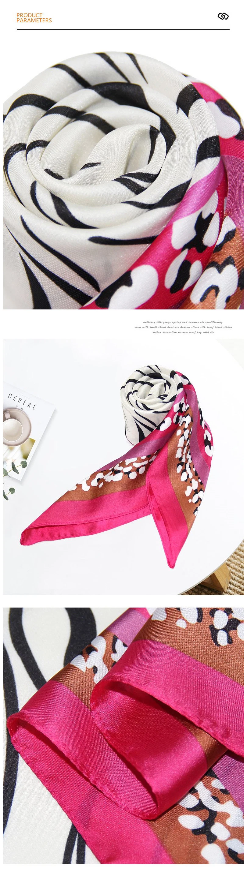 Women 2022 Spring Summer Neckerchif Scarves Fashion Design Lady Luxury Slap-up Bandanas Head Scarf for Ladies with Confortable Handfeel