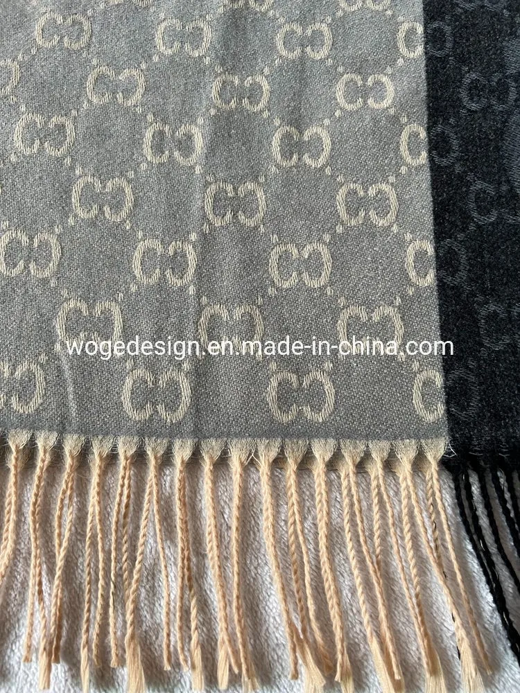 High Quality Yiwu Woge Manufacturer Bulk Sold Rectangular Wool Feeling Soft Love Lady Headscarf