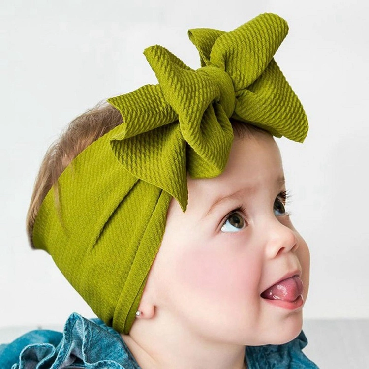 Many Colors Big Bow Headwrap Textured Fabric Baby Bows Headband