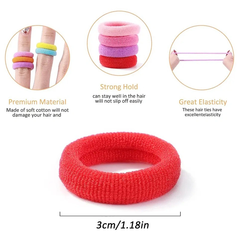 DIY Cute Fashion Children&prime;s Decoration Jewelry Gift Seamless Elastic Rope Nylon Black Hair Band