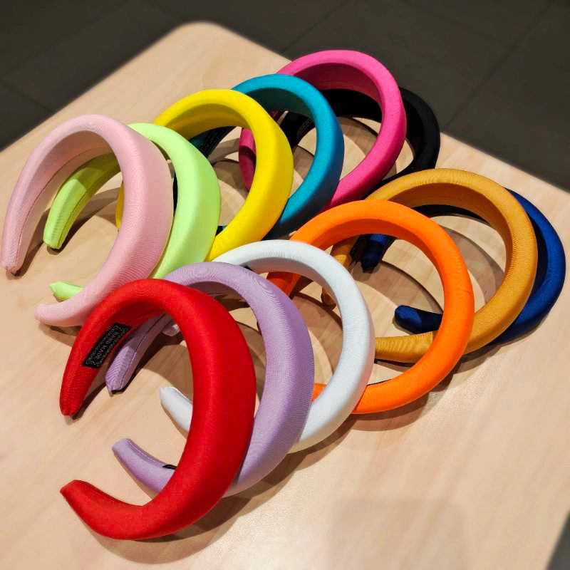 European and American Fashion Style Colorful Sponge Milk Silk Hair Band