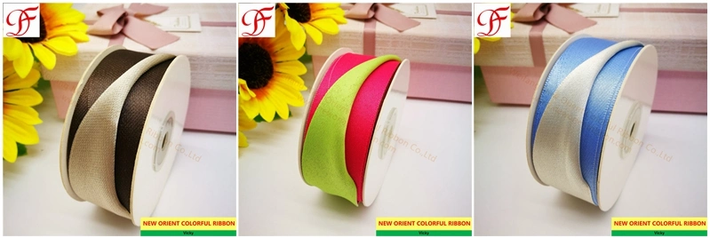 Bicolor Satin Ribbon Double Face Band Cintas Raso Nastri Doppio Fitas Cetim Lint for Hair Bows/Wrapping/Xmas