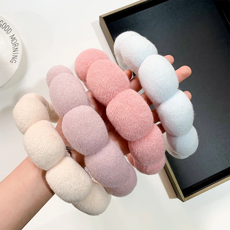 Amazon Sponge High Head Headband Hair Accessories Towel Velvet Cloud Twist Headband