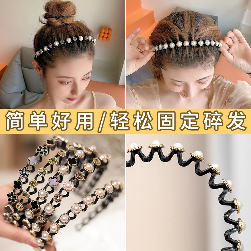 Wholesale New Women Fashion Hairband Hair Accessories Custom Stylish Crystal Stone Plastic Hair Band Headbands