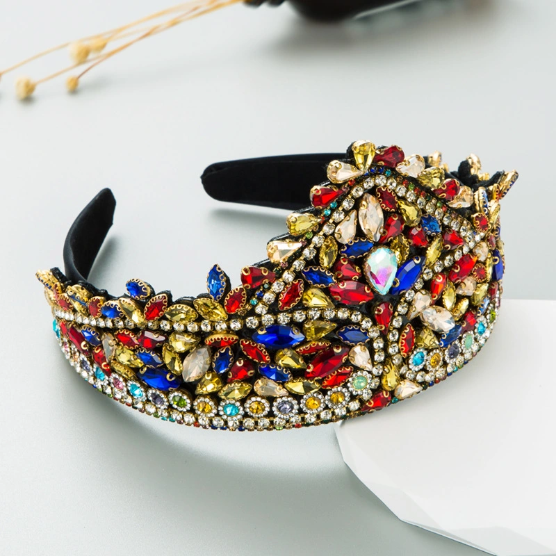 Retro Exaggerated Crown Shape Hoop Heavy Craft Hairband