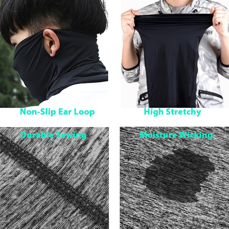 New Design Vital Turban Hair Wraps Non Slip Tube Neck Gaiter with Earloops, Bespoke Logo Anti Dust Riding Kerchief, Earhook Face Cover Head Scarf Bandanas