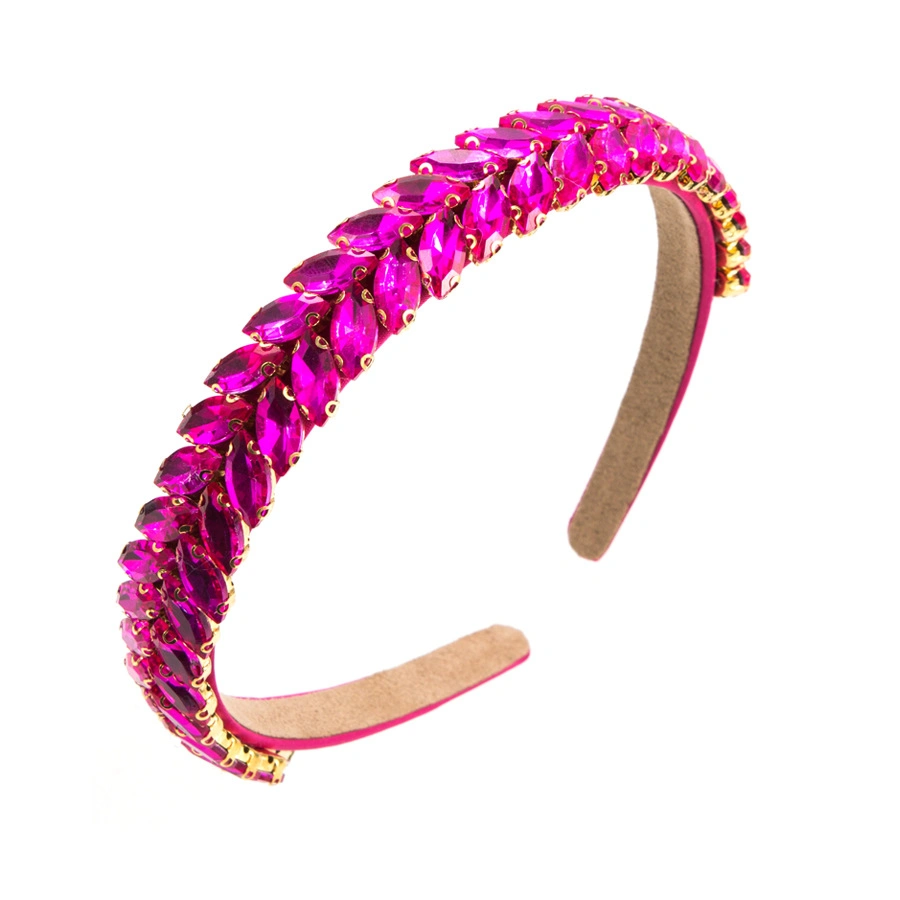 Glass Drill Leaf Band Fashion Hairband