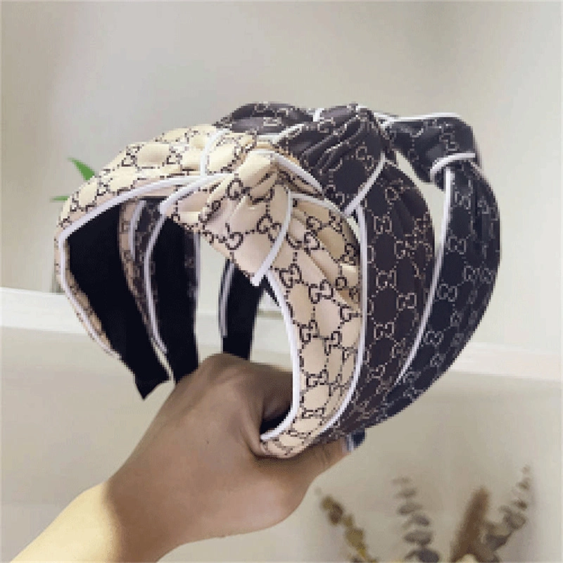 Luxury Jewelled Fabric Daily Wear White Pearl Beaded Headbands Women Knotted Pearl Wedding Baroque Designer Headband for Women