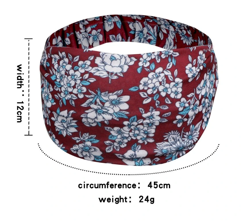 Elastic Printed Headscarf Ladies Sports Sweat-Absorbent Fashion Atmospheric Headband