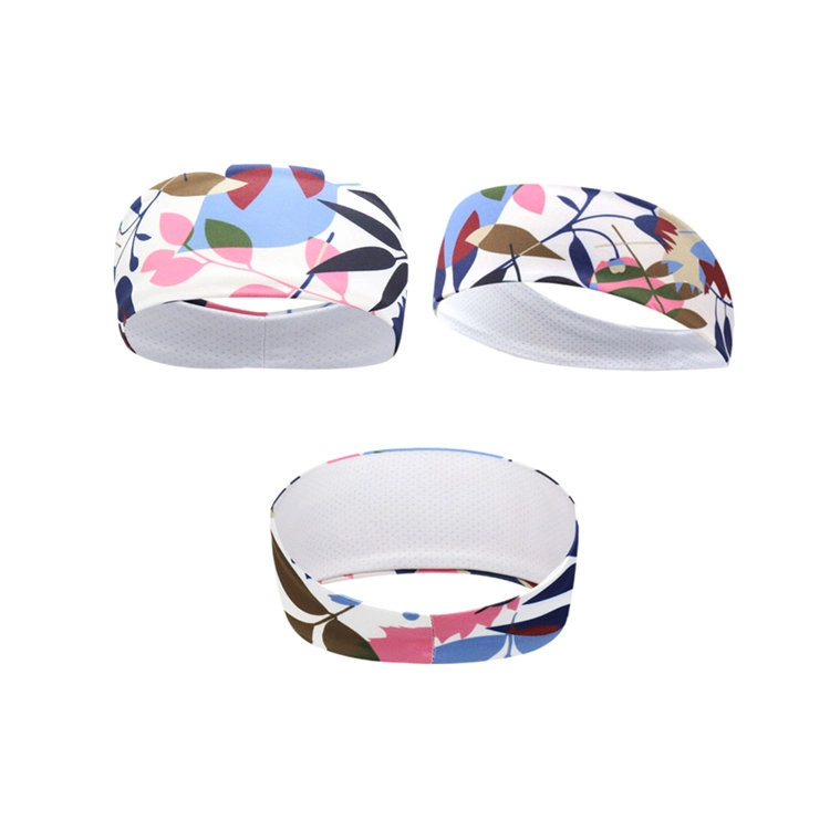 New Designer Sublimation 2 Layer Patterned Soft Stretchy Sports Head Bands for Women, Ladies, Girls Make up Face Wash SPA Hair Band