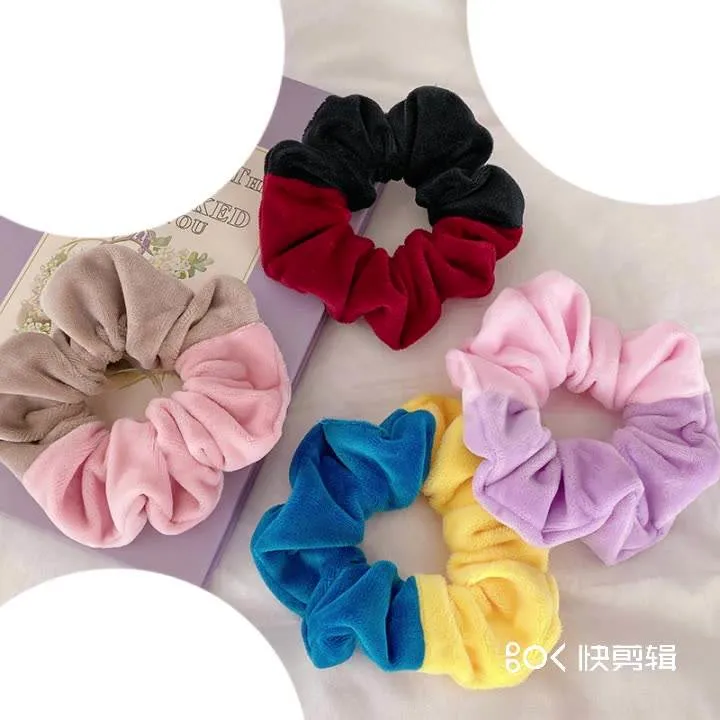 Japan Women Fashion Accessories Ladies Elegant Fabric Rose Ponytail Elastic Hair Band