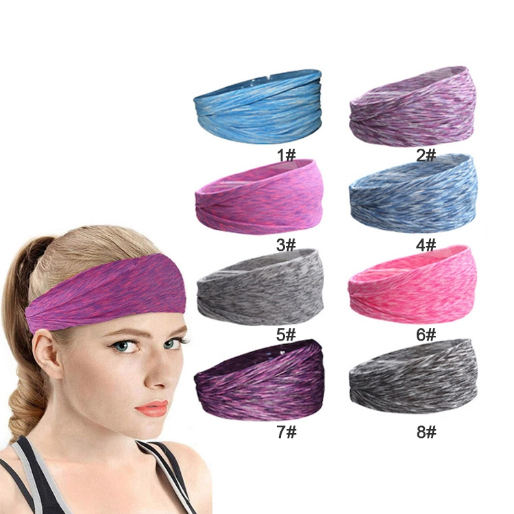 Non Slip Button Hairbands for Nurses and Doctors Face Mask, Moisture Wicking Sweatband Sports Head Wrap Headband with Buttons for Yoga Sports Outdoor Activities